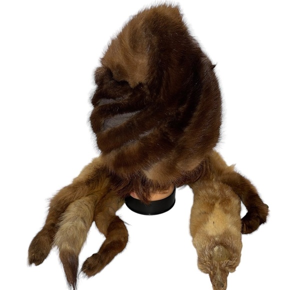 Vintage  AMY Mink Real Fur Hat and Shall main image 11